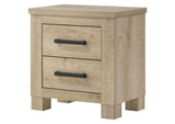 225102 Oakglen 2-drawer Nightstand Bedside Table Weathered Oak