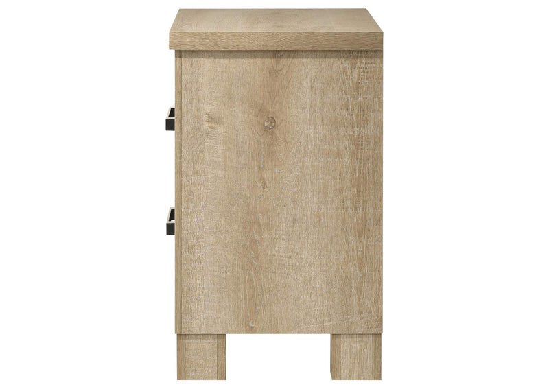 225102 Oakglen 2-drawer Nightstand Bedside Table Weathered Oak
