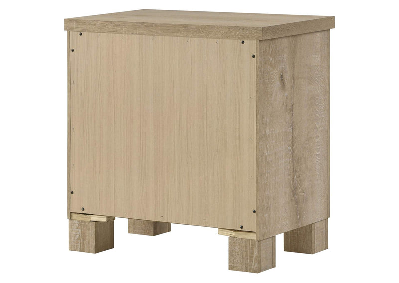 225102 Oakglen 2-drawer Nightstand Bedside Table Weathered Oak