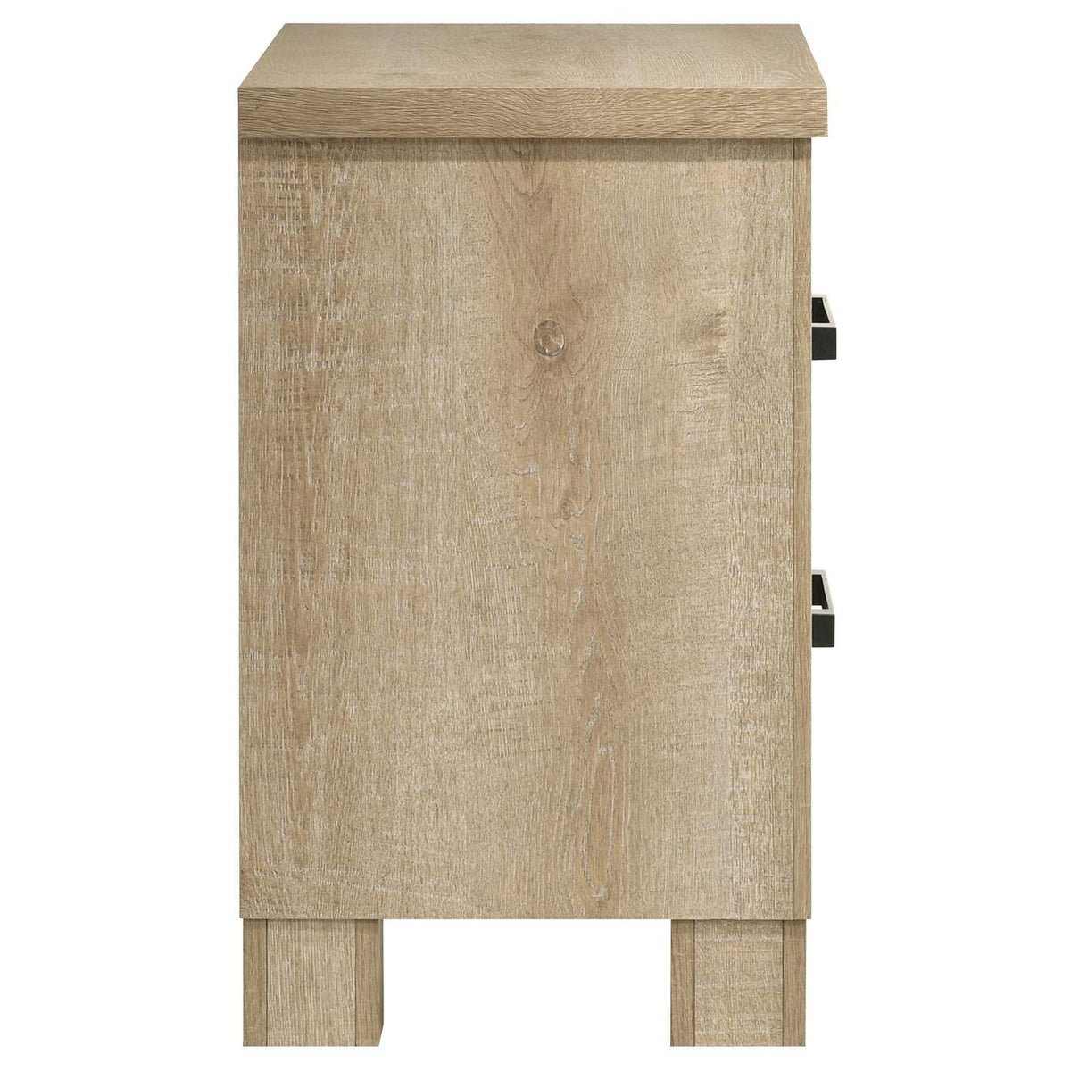 225102 Oakglen 2-drawer Nightstand Bedside Table Weathered Oak