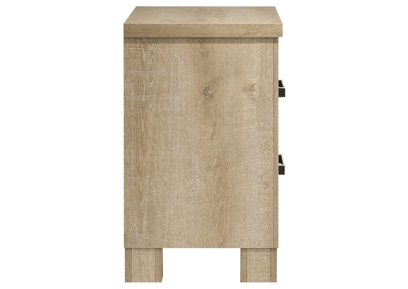 225102 Oakglen 2-drawer Nightstand Bedside Table Weathered Oak