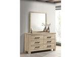 225103M Oakglen 6-drawer Bedroom Dresser and Mirror Weathered Oak