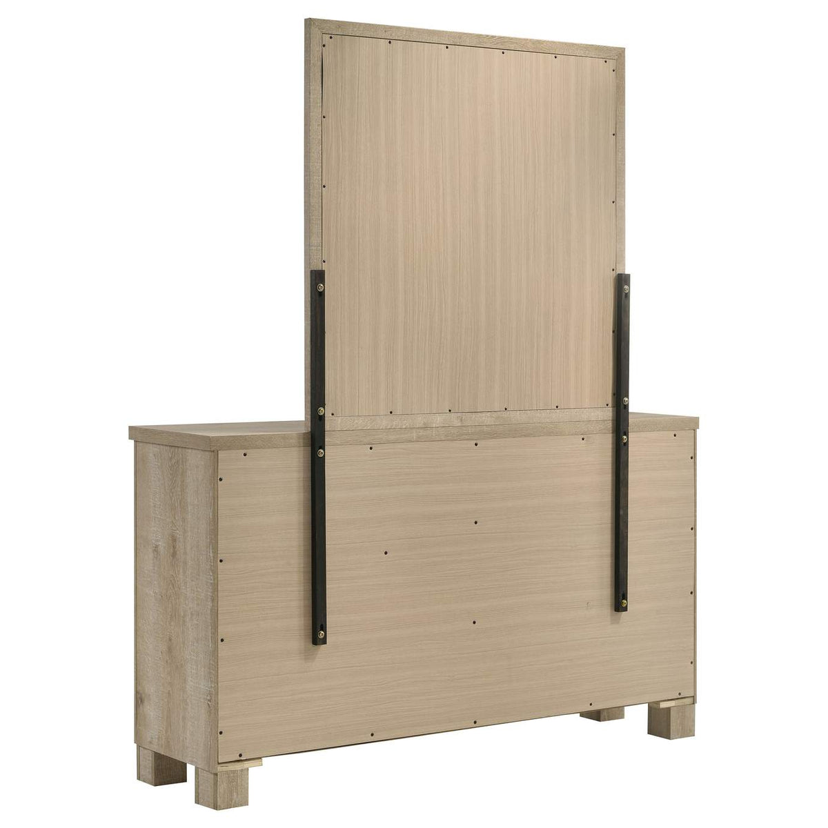 225103M Oakglen 6-drawer Bedroom Dresser and Mirror Weathered Oak