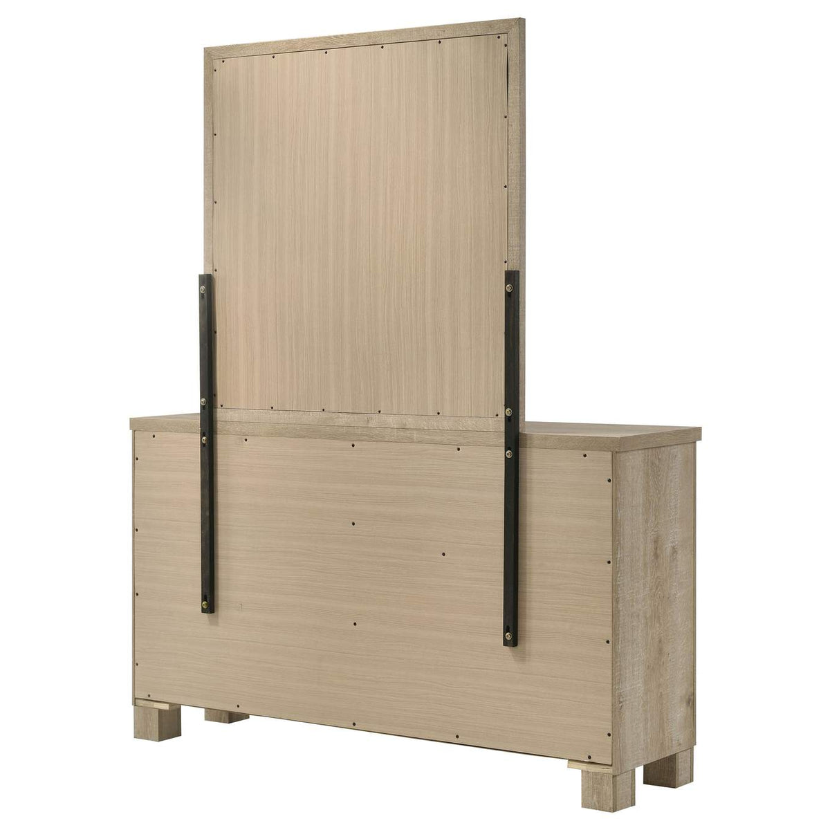225103M Oakglen 6-drawer Bedroom Dresser and Mirror Weathered Oak