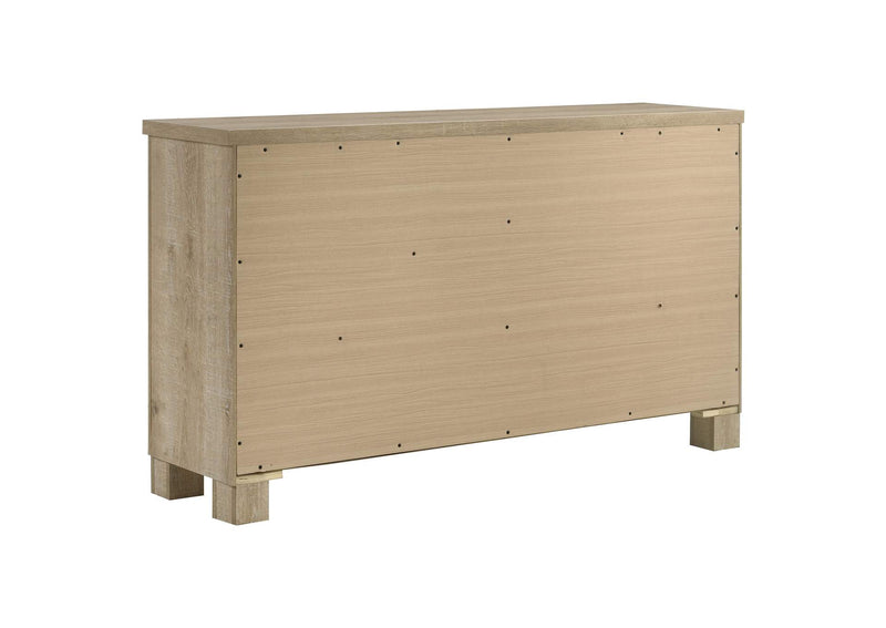 225103 Oakglen 6-drawer Bedroom Dresser Weathered Oak
