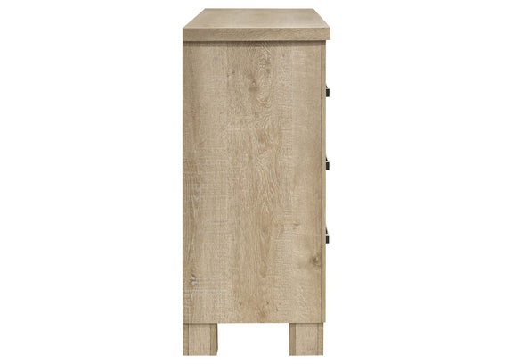 225103 Oakglen 6-drawer Bedroom Dresser Weathered Oak