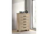 225105 Oakglen 5-drawer Bedroom Chest of Drawers Weathered Oak