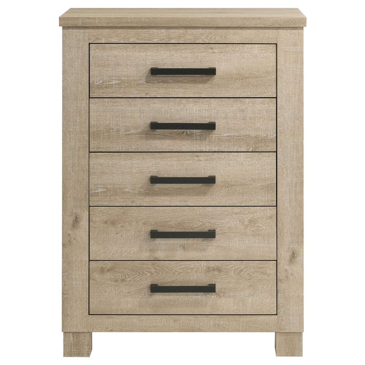 225105 Oakglen 5-drawer Bedroom Chest of Drawers Weathered Oak