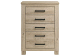 225105 Oakglen 5-drawer Bedroom Chest of Drawers Weathered Oak