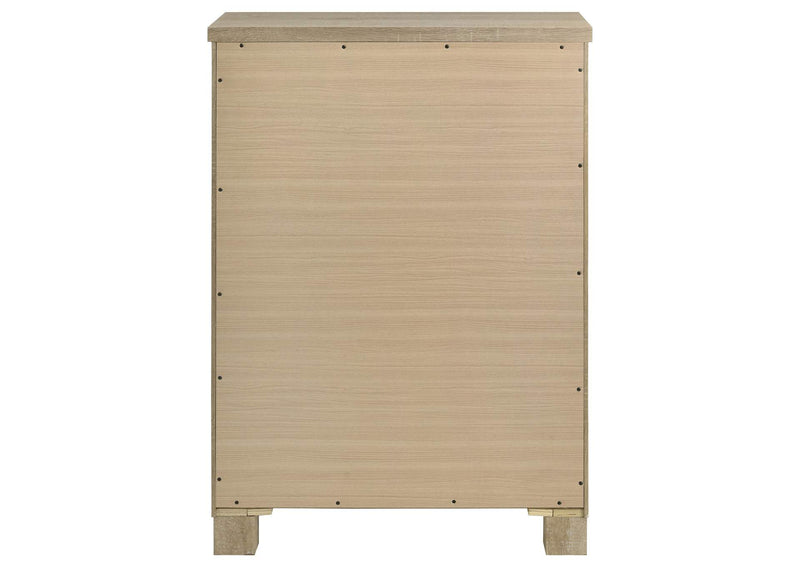 225105 Oakglen 5-drawer Bedroom Chest of Drawers Weathered Oak