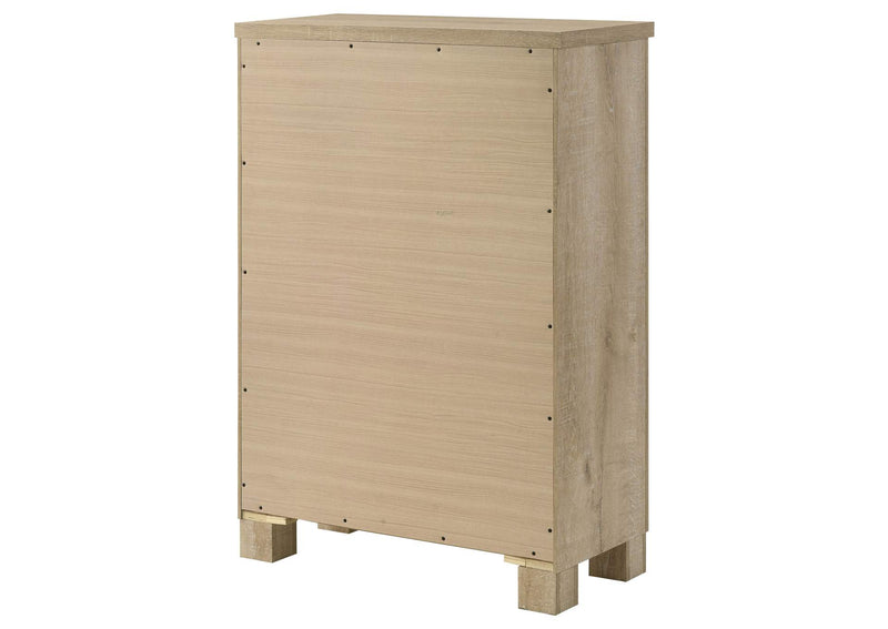 225105 Oakglen 5-drawer Bedroom Chest of Drawers Weathered Oak