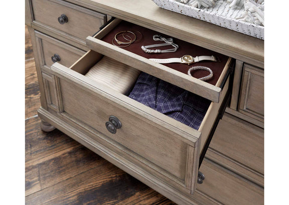 2259GY-5 Bethel Dresser, Hidden Drawer