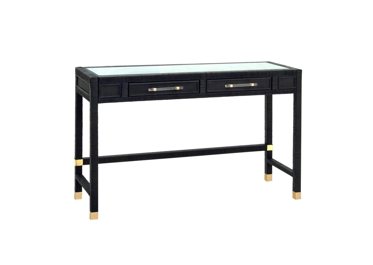 TOV-H21011 Amara Charcoal Rattan Desk
