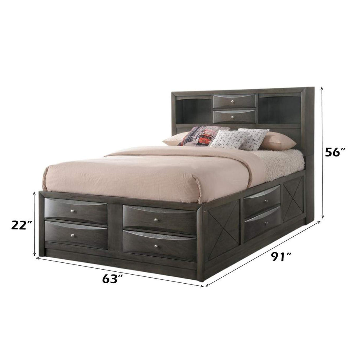 22700Q Ireland Queen Bed with Storage