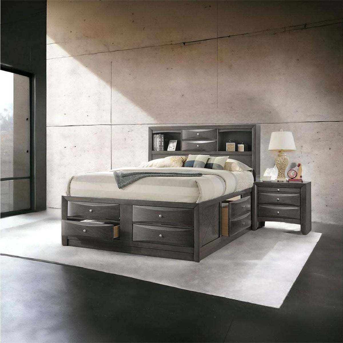 22710F Ireland Full Bed with Storage