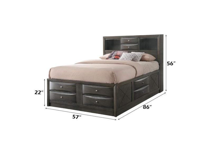22710F Ireland Full Bed with Storage