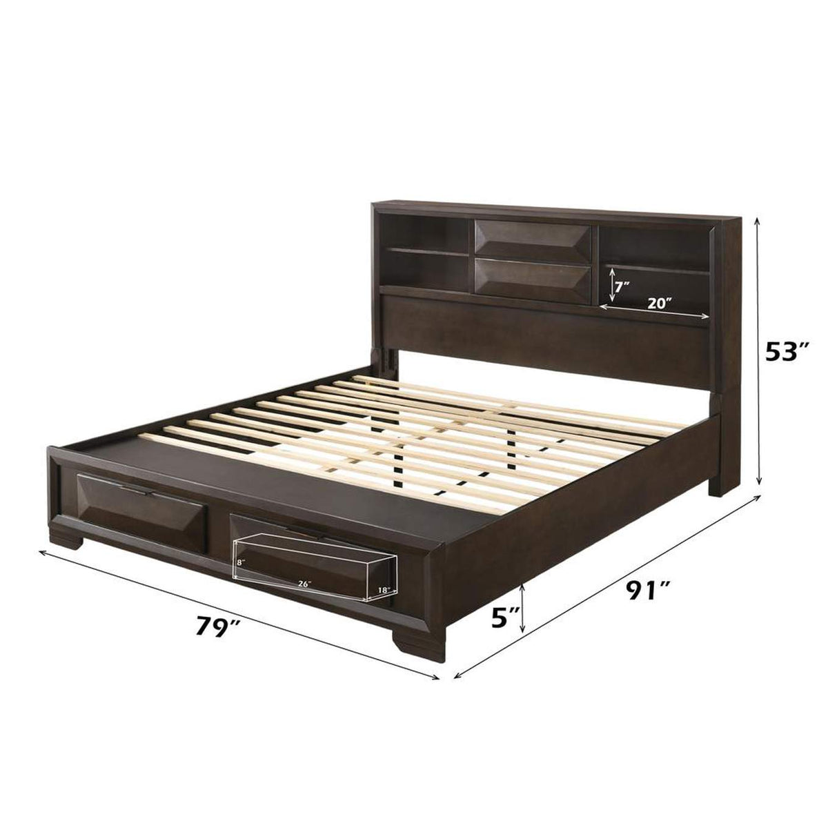 22867EK Merveille Ek Bed with Storage