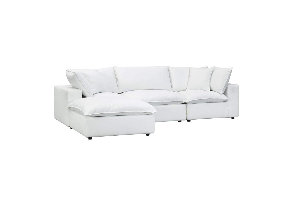 REN-L0092-SEC Cali Pearl Performance Fabric Modular 4 Piece Sectional