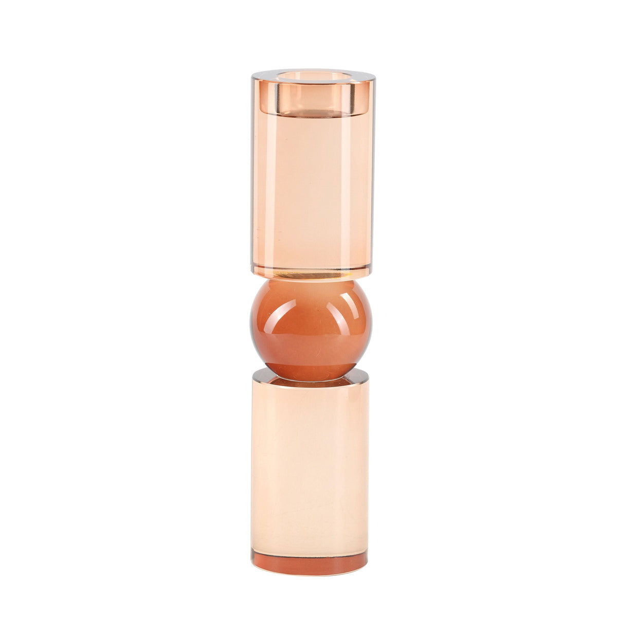 11" Marla Small Bronze Crystal Candlestick - Bronze / Copper
