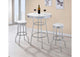 2300-S3 Retro 3-piece Round 1950s Bistro Pub Bar Table Set White