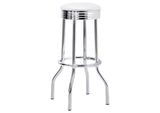2300-S3 Retro 3-piece Round 1950s Bistro Pub Bar Table Set White