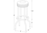 2300-S3 Retro 3-piece Round 1950s Bistro Pub Bar Table Set White