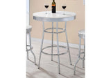 2300 Retro Round 30-inch 1950's Bistro Pub Height Bar Table White