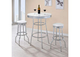 2300 Retro Round 30-inch 1950's Bistro Pub Height Bar Table White