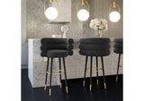 TOV-D68227 Betty Black Velvet Counter Stool