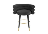 TOV-D68227 Betty Black Velvet Counter Stool