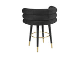 TOV-D68227 Betty Black Velvet Counter Stool