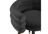 TOV-D68227 Betty Black Velvet Counter Stool