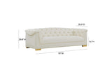 TOV-S4929 Farah Cream Velvet Sofa