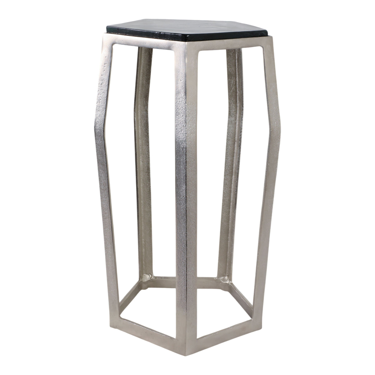 Hettinger Large Accent Table - Pearl Silver / Black
