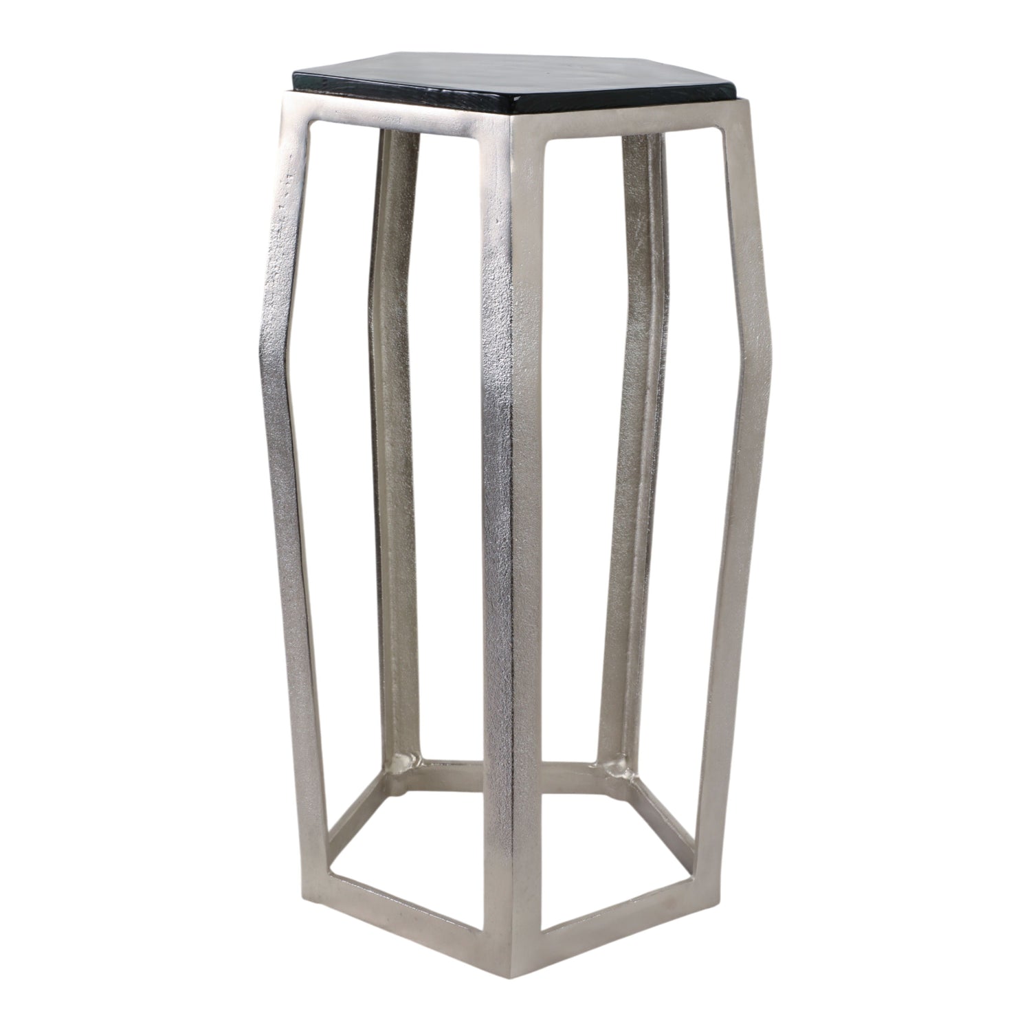 Hettinger Large Accent Table - Pearl Silver / Black