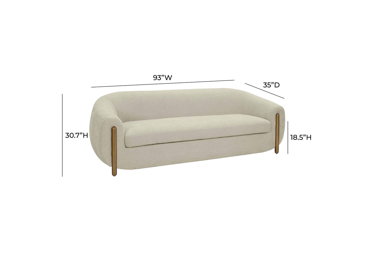 TOV-IHL68674 Lina Grey Textured Linen Sofa