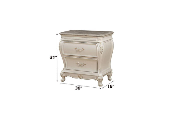 23543 Chantelle Nightstand with Marble Top
