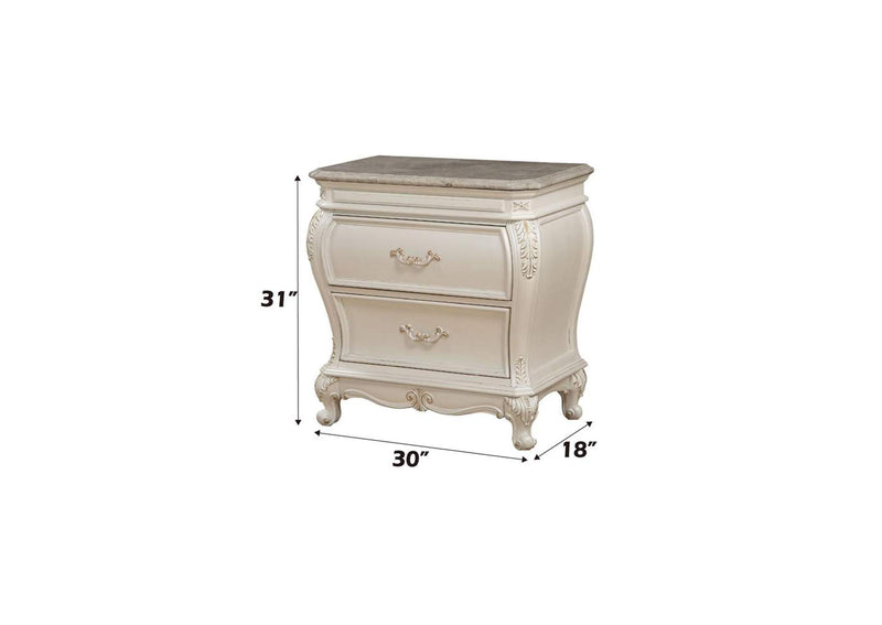 23543 Chantelle Nightstand with Marble Top