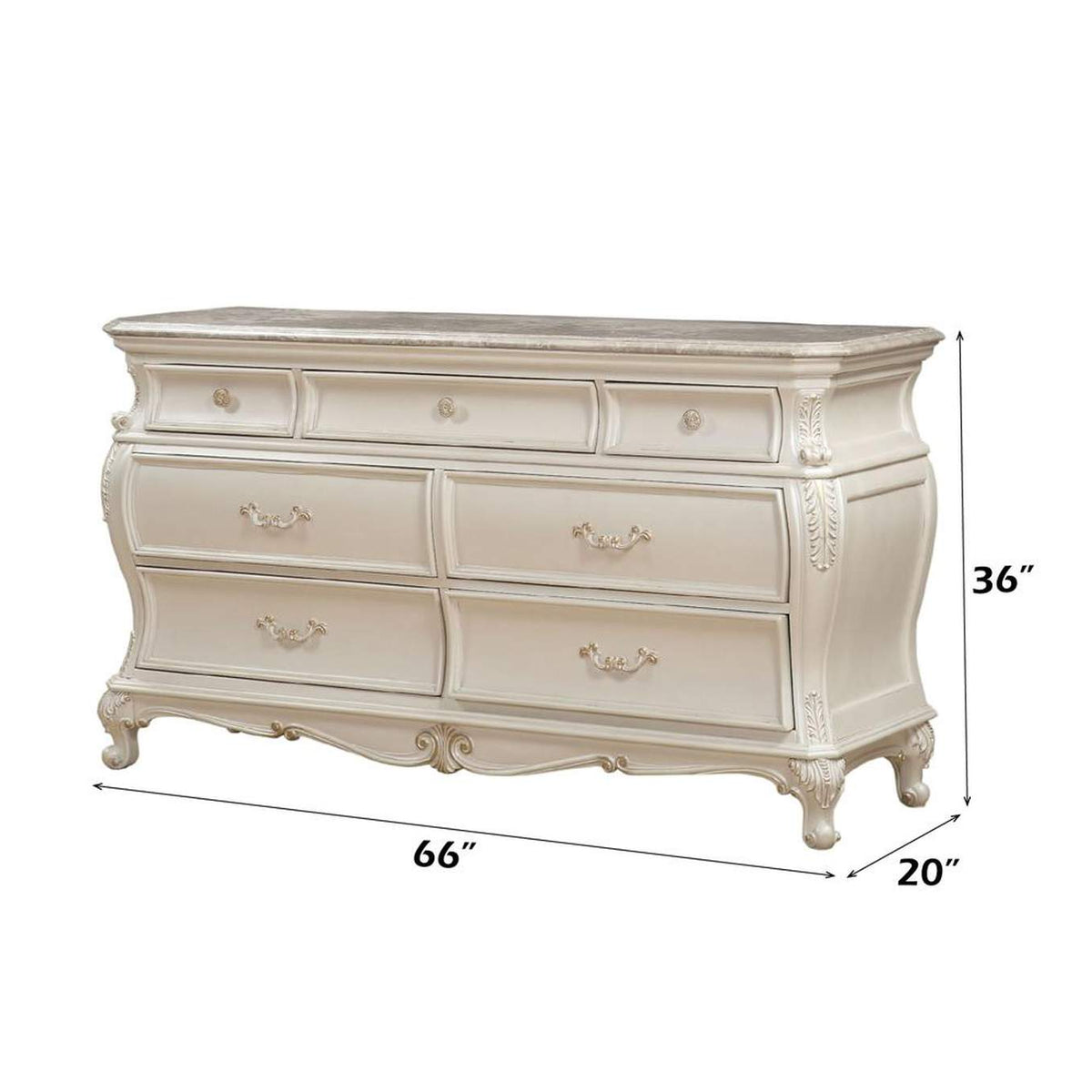23545 Chantelle Dresser with Marble Top