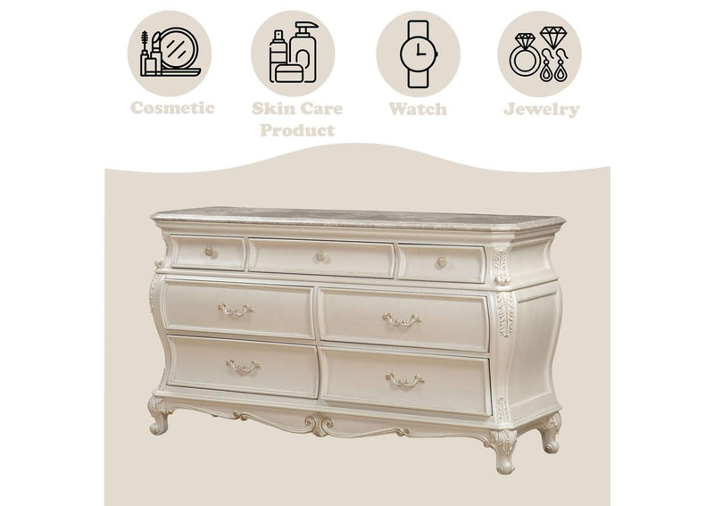 23545 Chantelle Dresser with Marble Top
