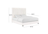 TOV-B68250 Arabelle White Velvet King Bed
