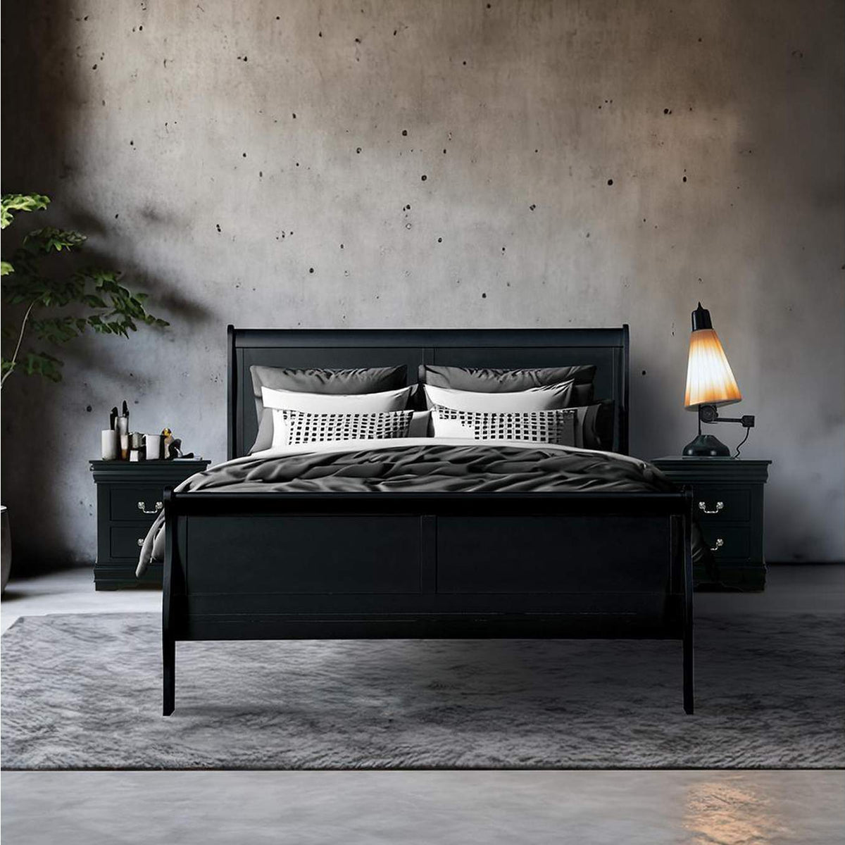 23730Q Louis Philippe Queen Bed