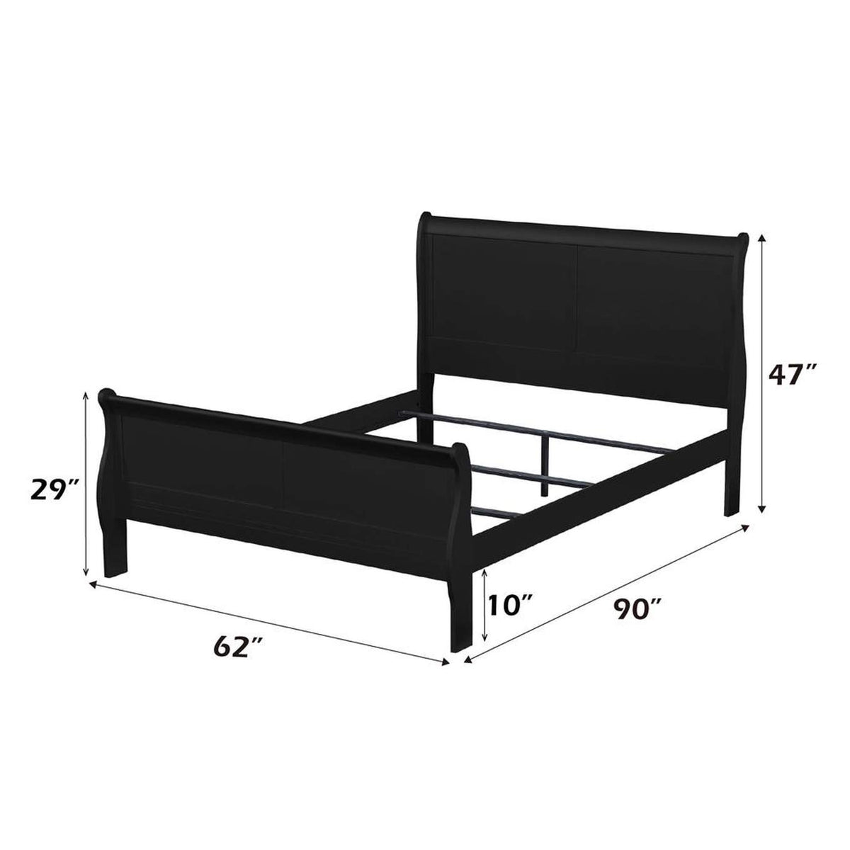 23730Q Louis Philippe Queen Bed