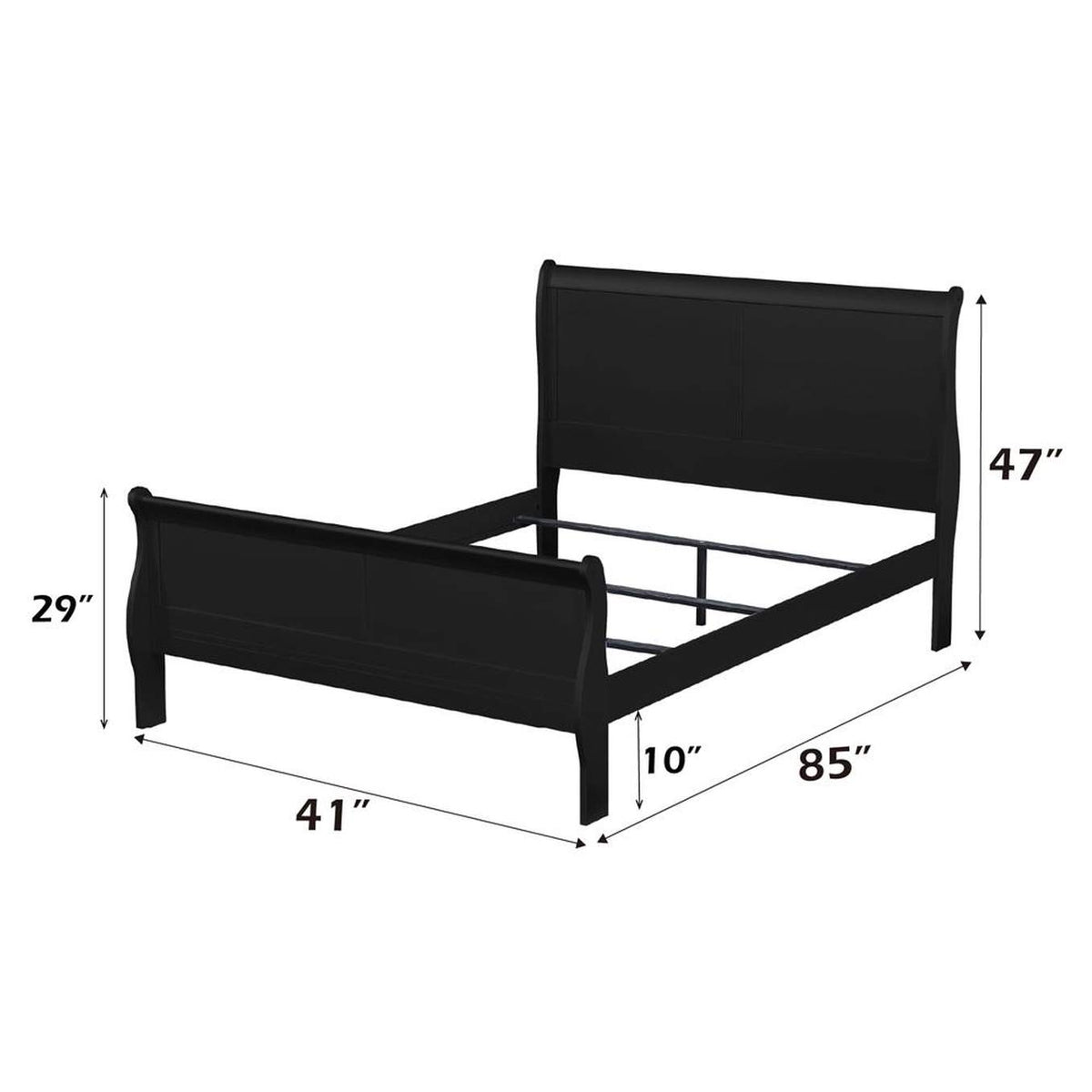 23740T Louis Philippe Twin Bed
