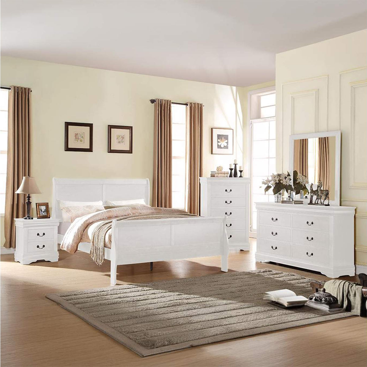 23830Q Louis Philippe Queen Bed