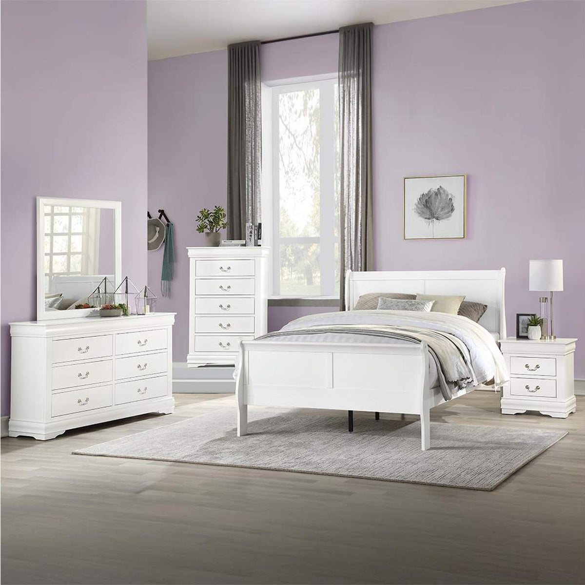 23830Q Louis Philippe Queen Bed
