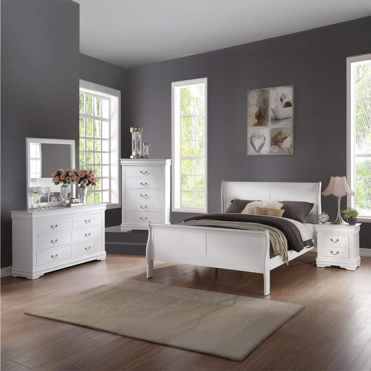 23830Q Louis Philippe Queen Bed