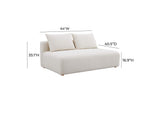 TOV-L68787-LS Hangover Cream Boucle Modular Loveseat