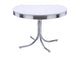 2388 Retro Round 42-inch Wood Top Dining Table White and Chrome