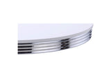 2388 Retro Round 42-inch Wood Top Dining Table White and Chrome
